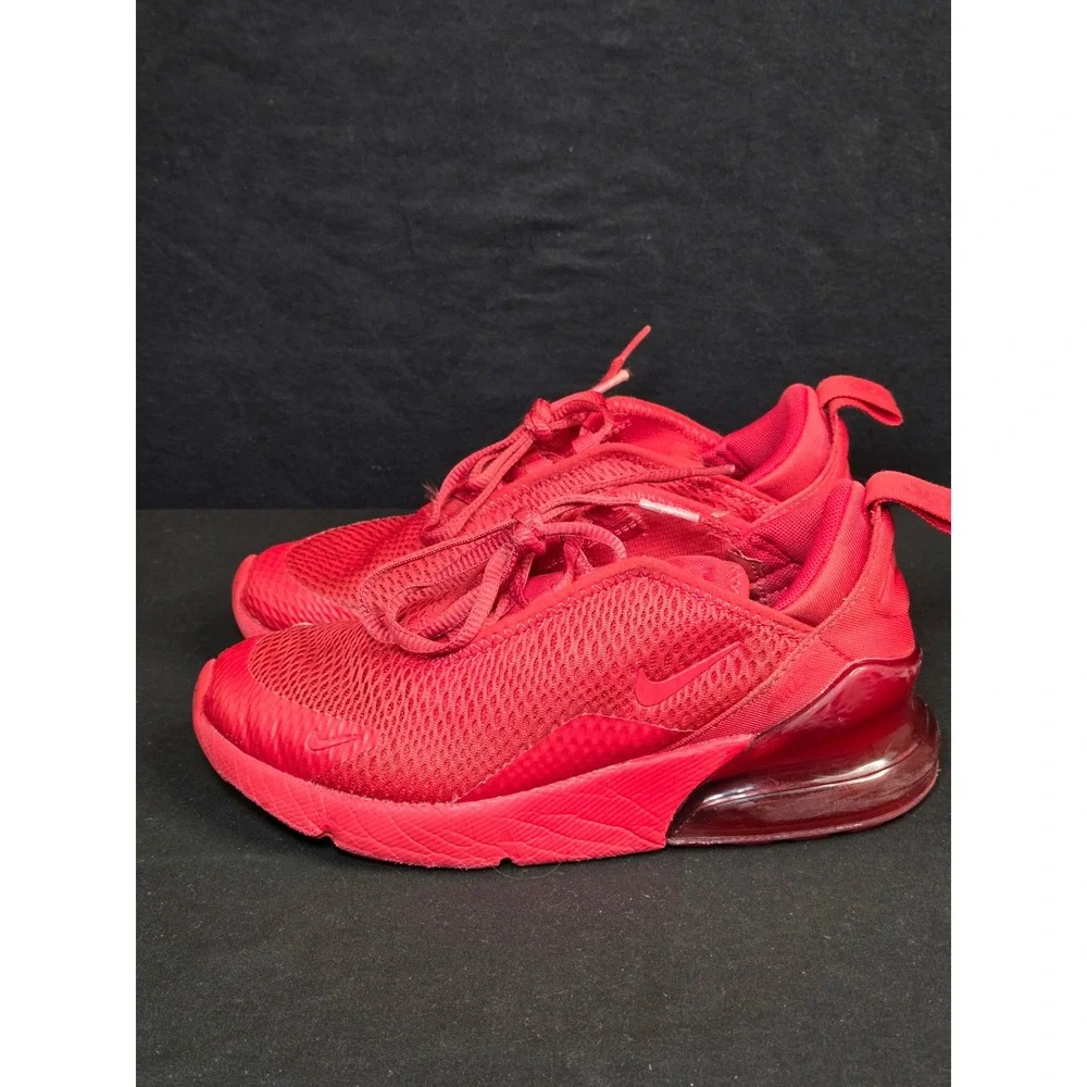 Nike Air Max 270 Kids University Red Sneakers CW6988-600 Kids Size 3Y